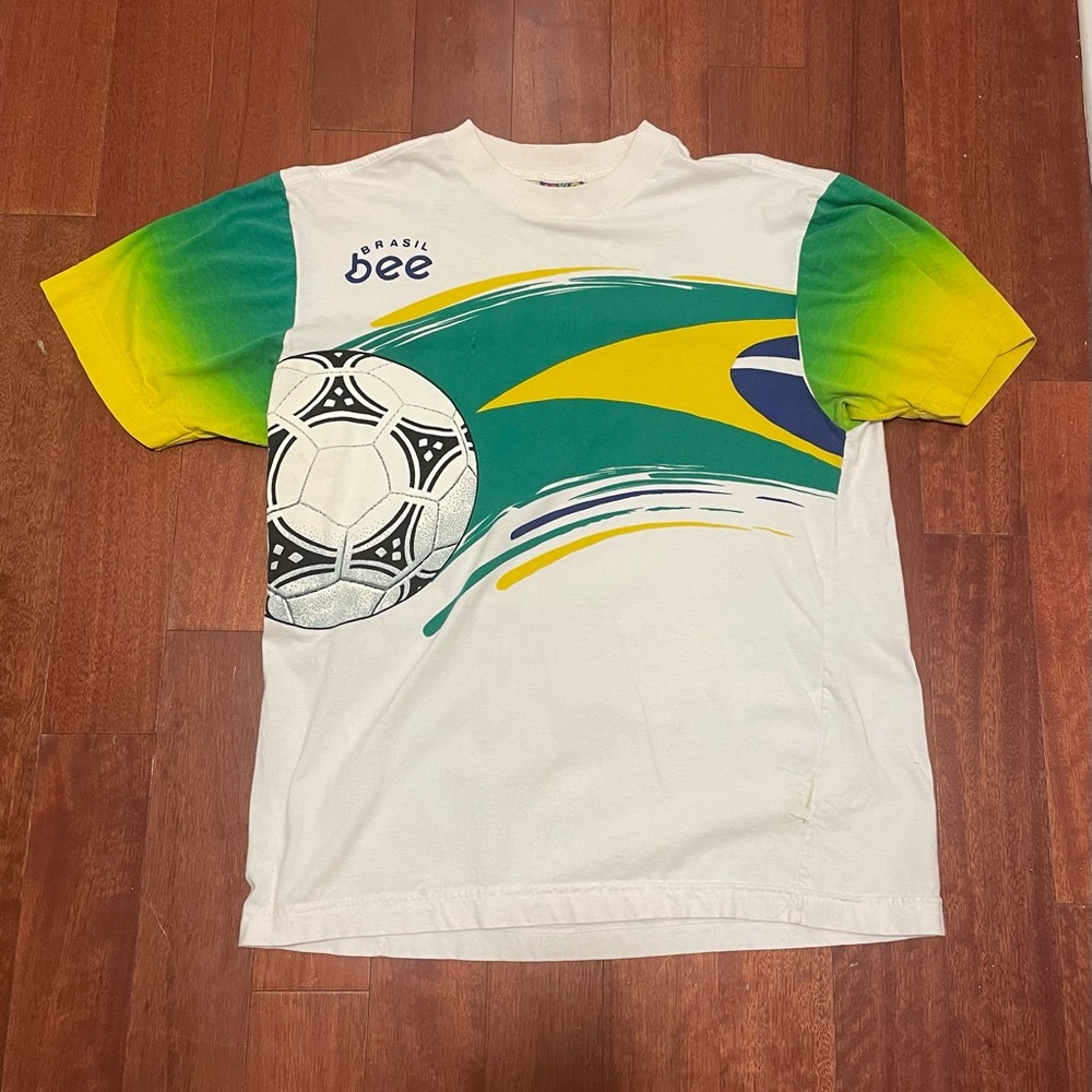 Vintage Brazil National Team Futbol T-Shirt Medium